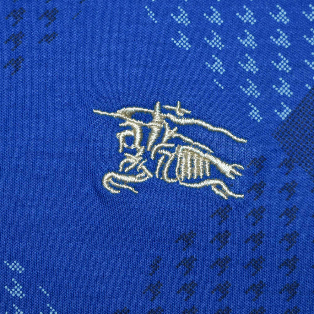 Burberry Embroidered logo Blue Premium T-shirt-3