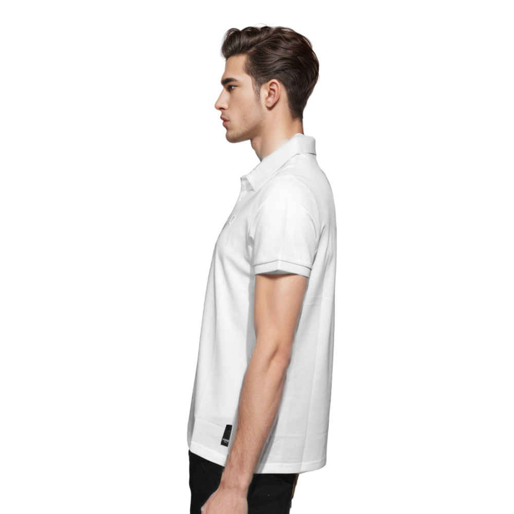 Fendi Embroidered logo White Premium Polo T-shirt-2