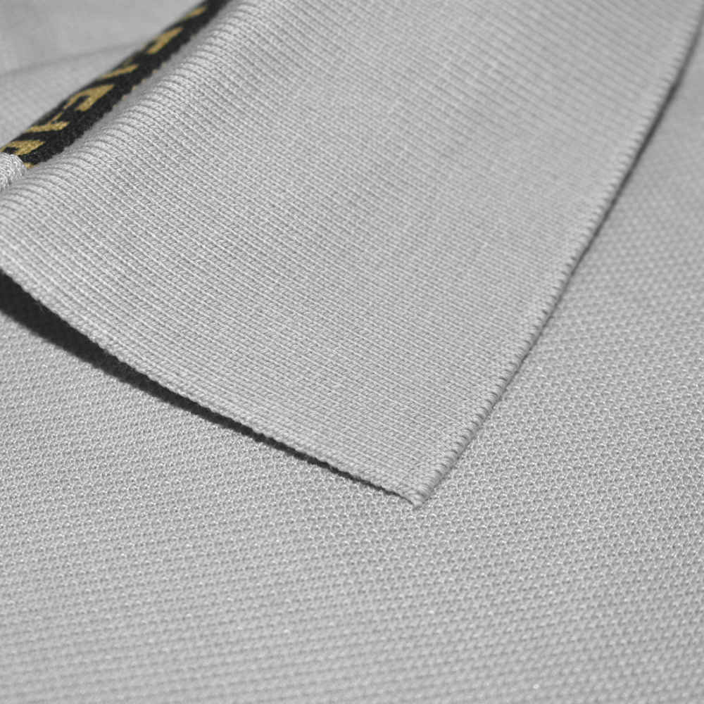 Fendi Embroidered logo Grey Premium Polo T-shirt-4