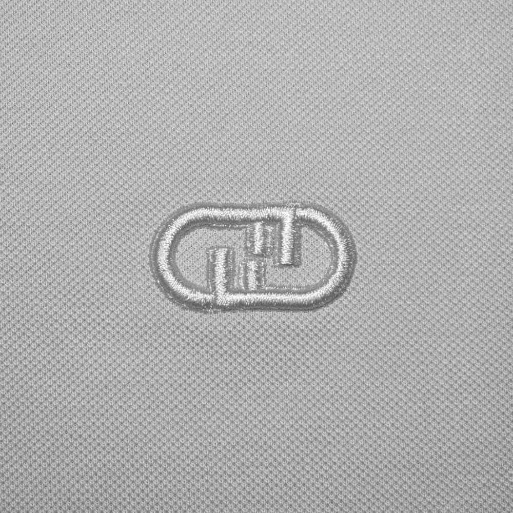 Fendi Embroidered logo Grey Premium Polo T-shirt-3