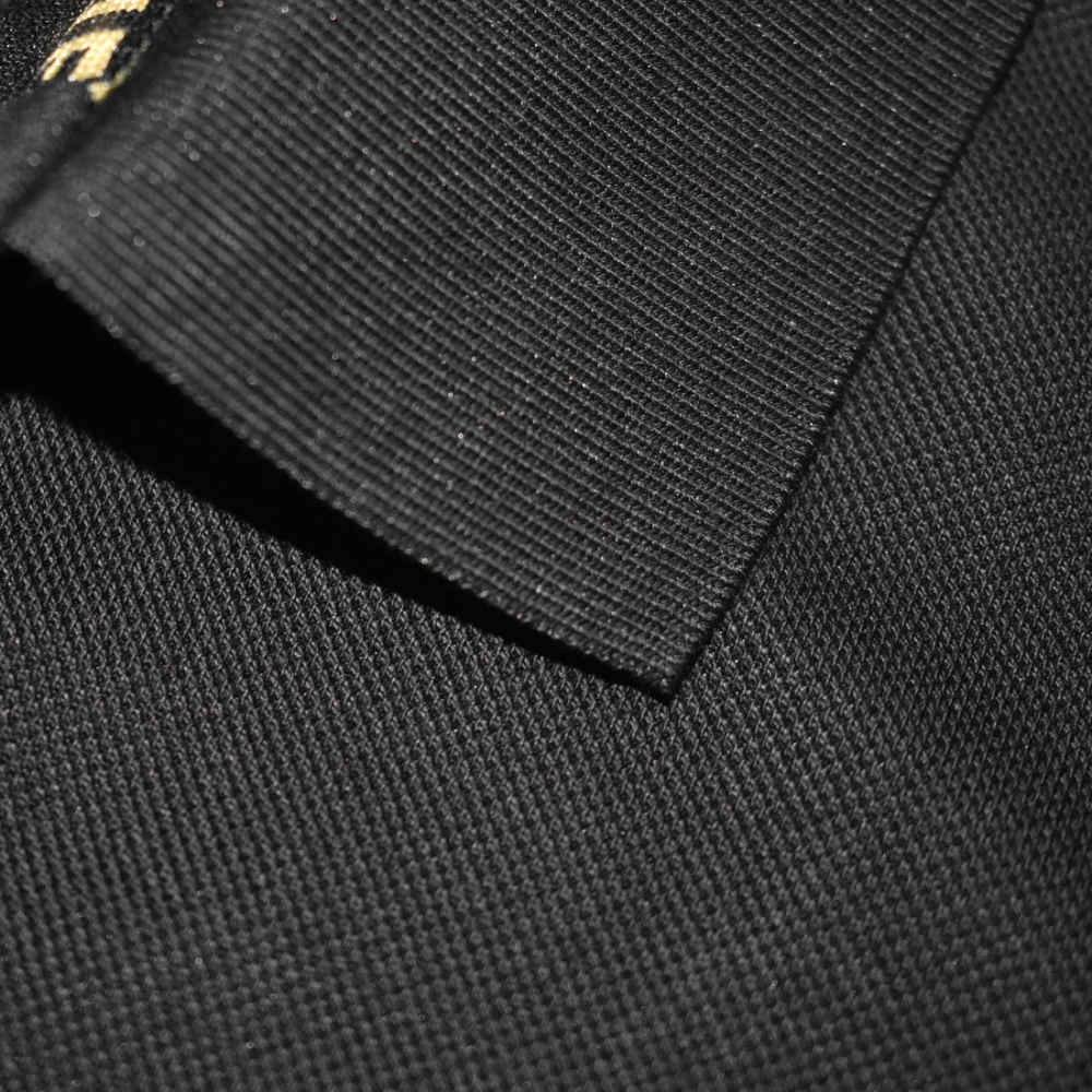 Fendi Embroidered logo Black Premium Polo T-shirt-4