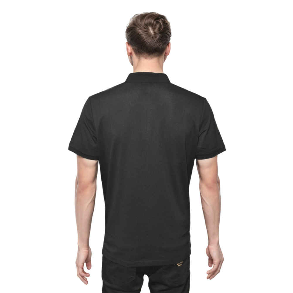 Fendi Embroidered logo Black Premium Polo T-shirt-1