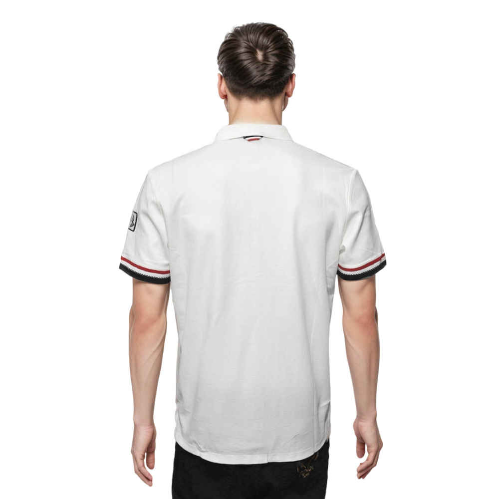 Moncler Logo-patch on Sleeve White Premium Polo T-shirt-thumb-1