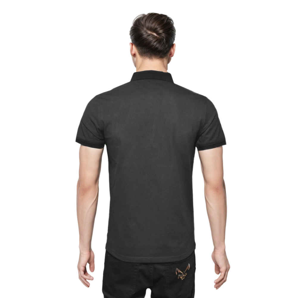 Burberry Embroidered Black Premium Quality T-shirt-1