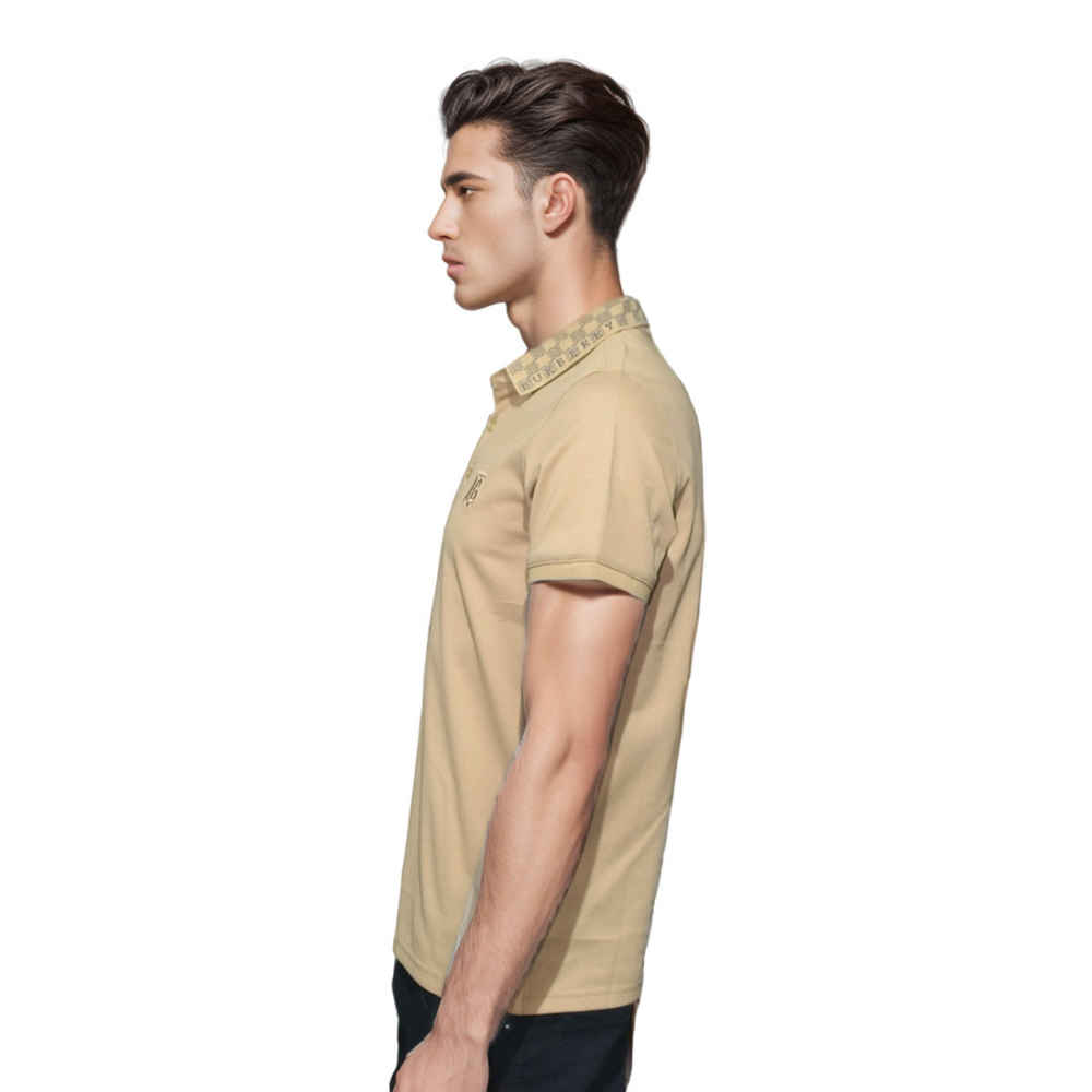 Burberry TB Monogram-Embroidered Brown Polo T-shirt-2