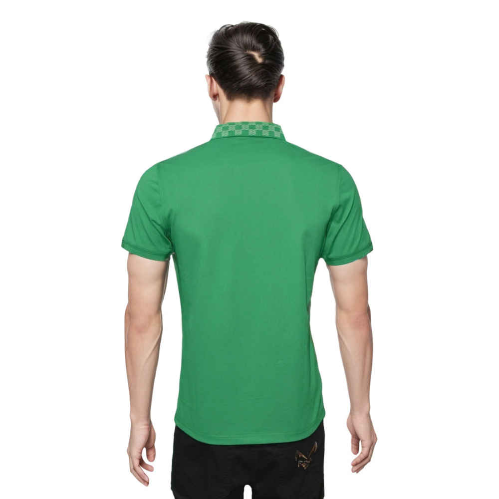 Burberry TB Monogram-Embroidered Green Polo T-shirt-1