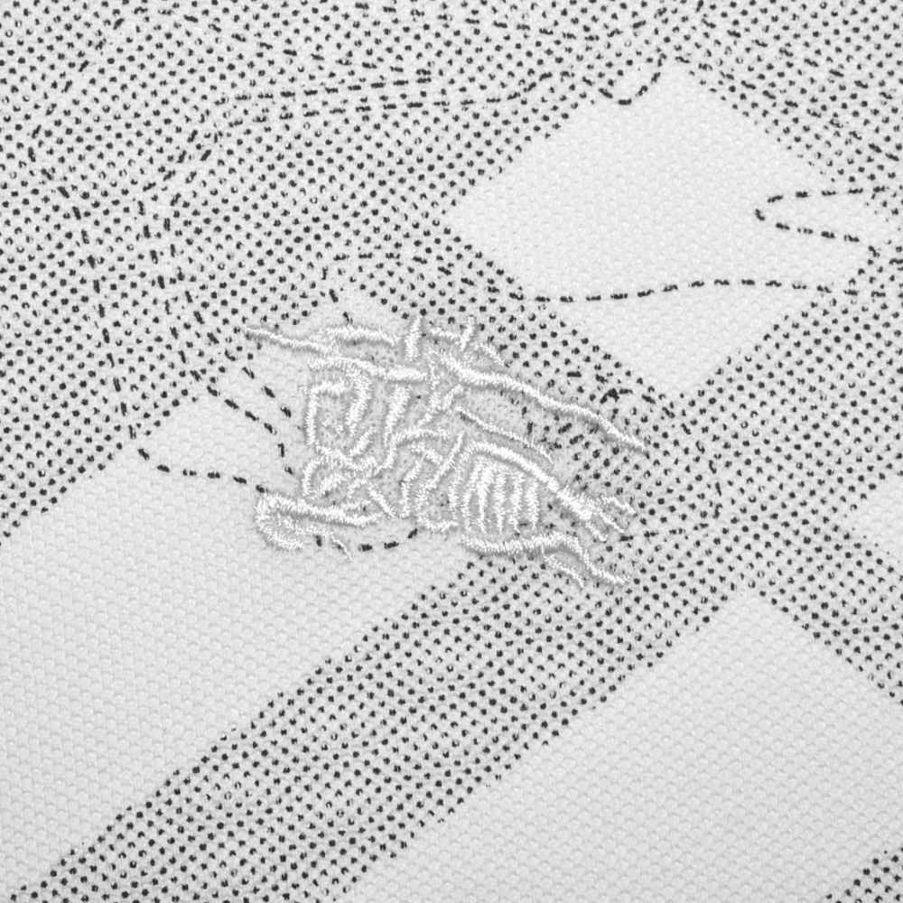 Burberry White Checks Printed Polo T-shirt-3