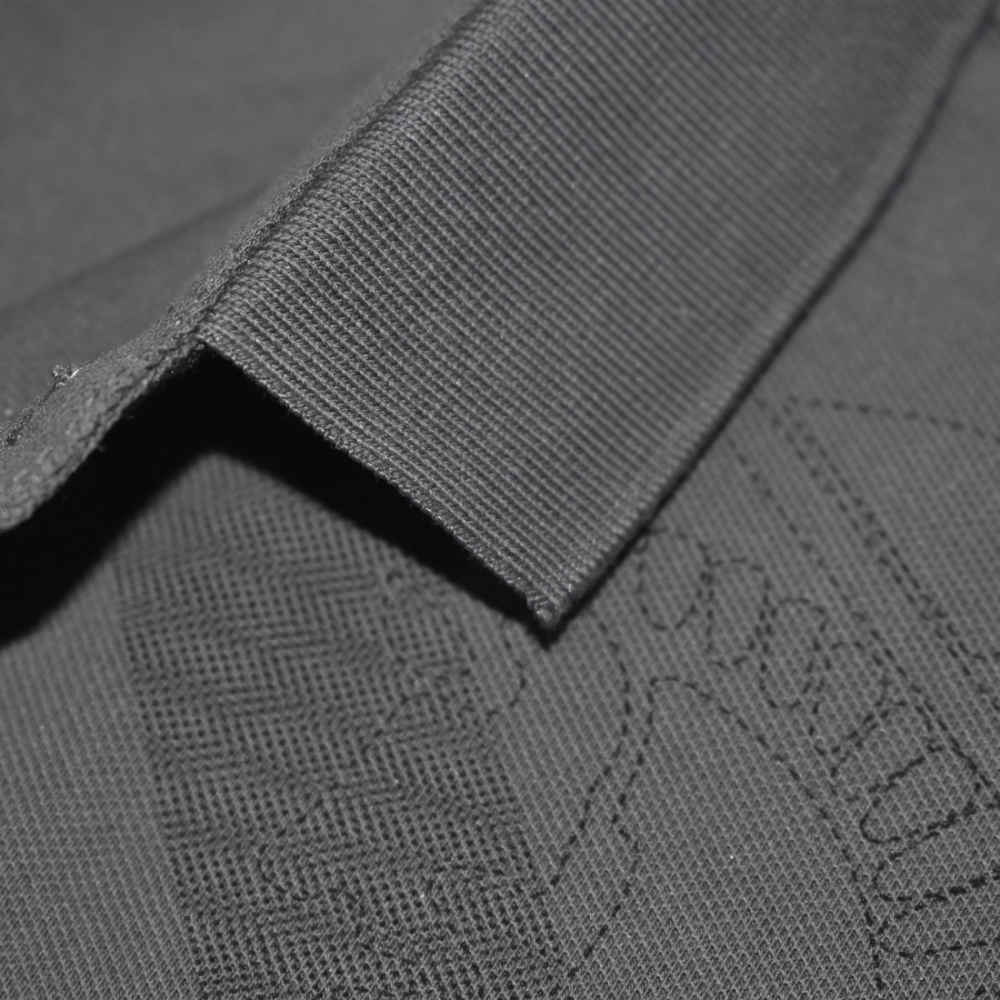 Burberry Grey Checks Printed Polo T-shirt-4