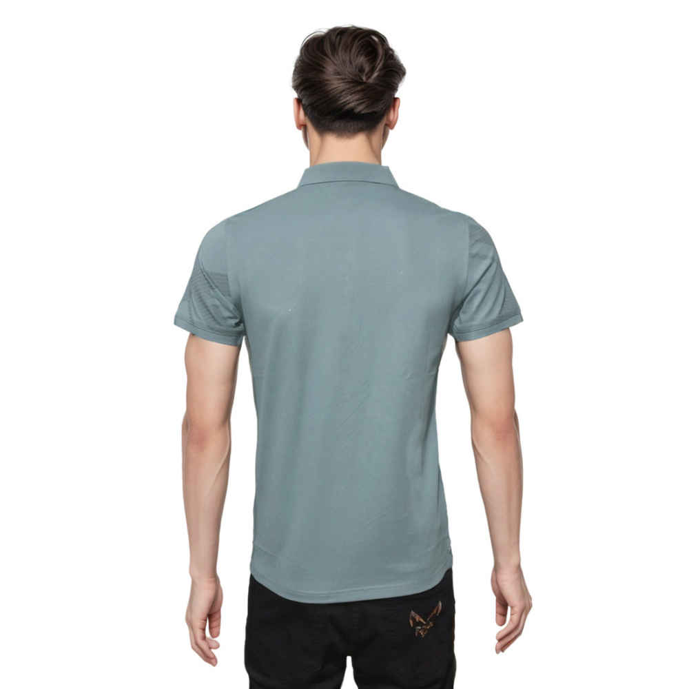 Burberry Turkish-blue Checks Printed Polo T-shirt-thumb-1