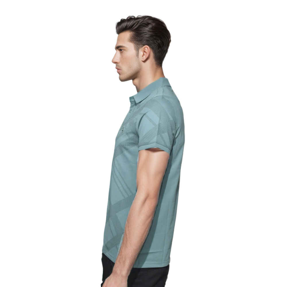 Burberry Turkish-blue Checks Printed Polo T-shirt-thumb-2