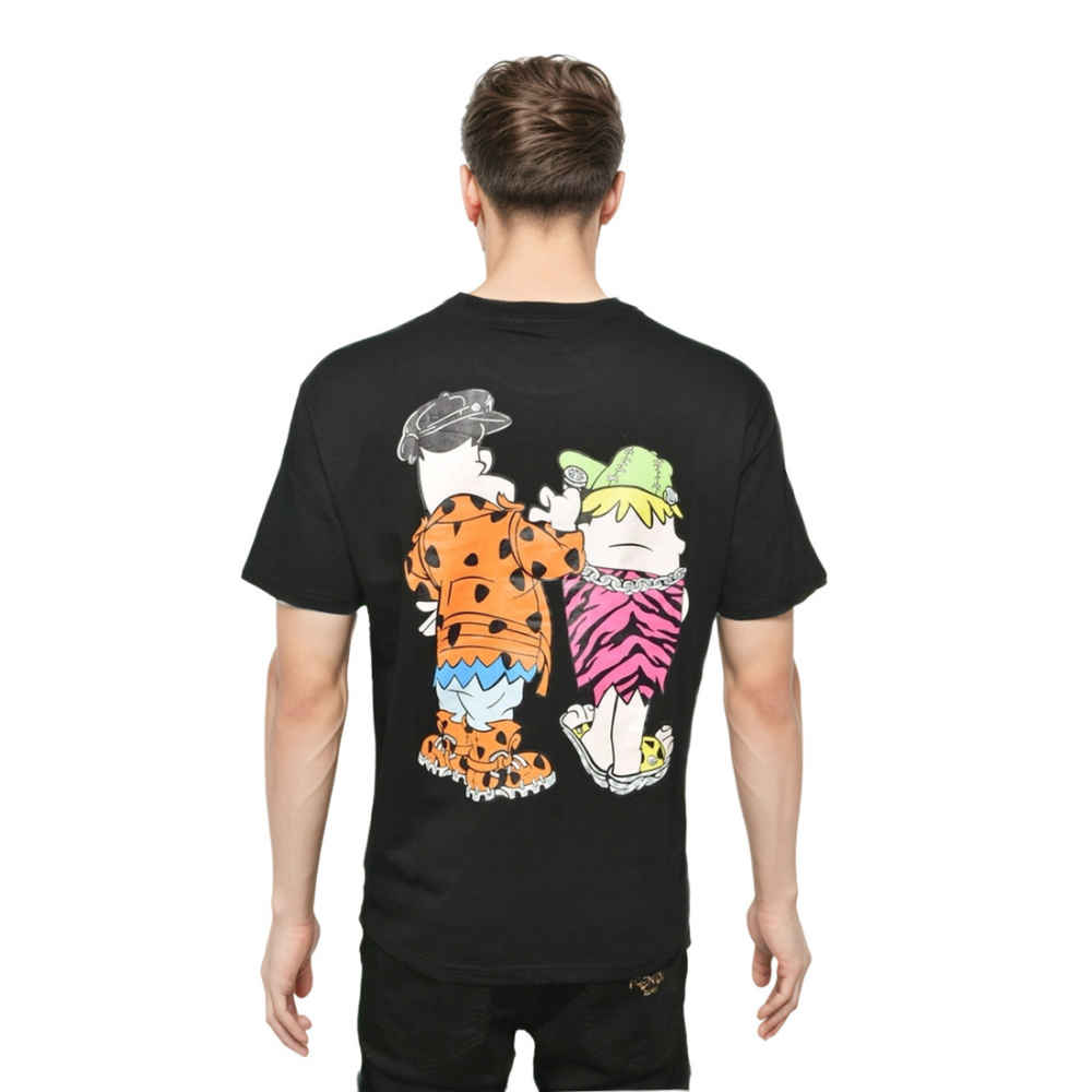 Moschino Black Flintstones Print Premium T-shirt-thumb-1