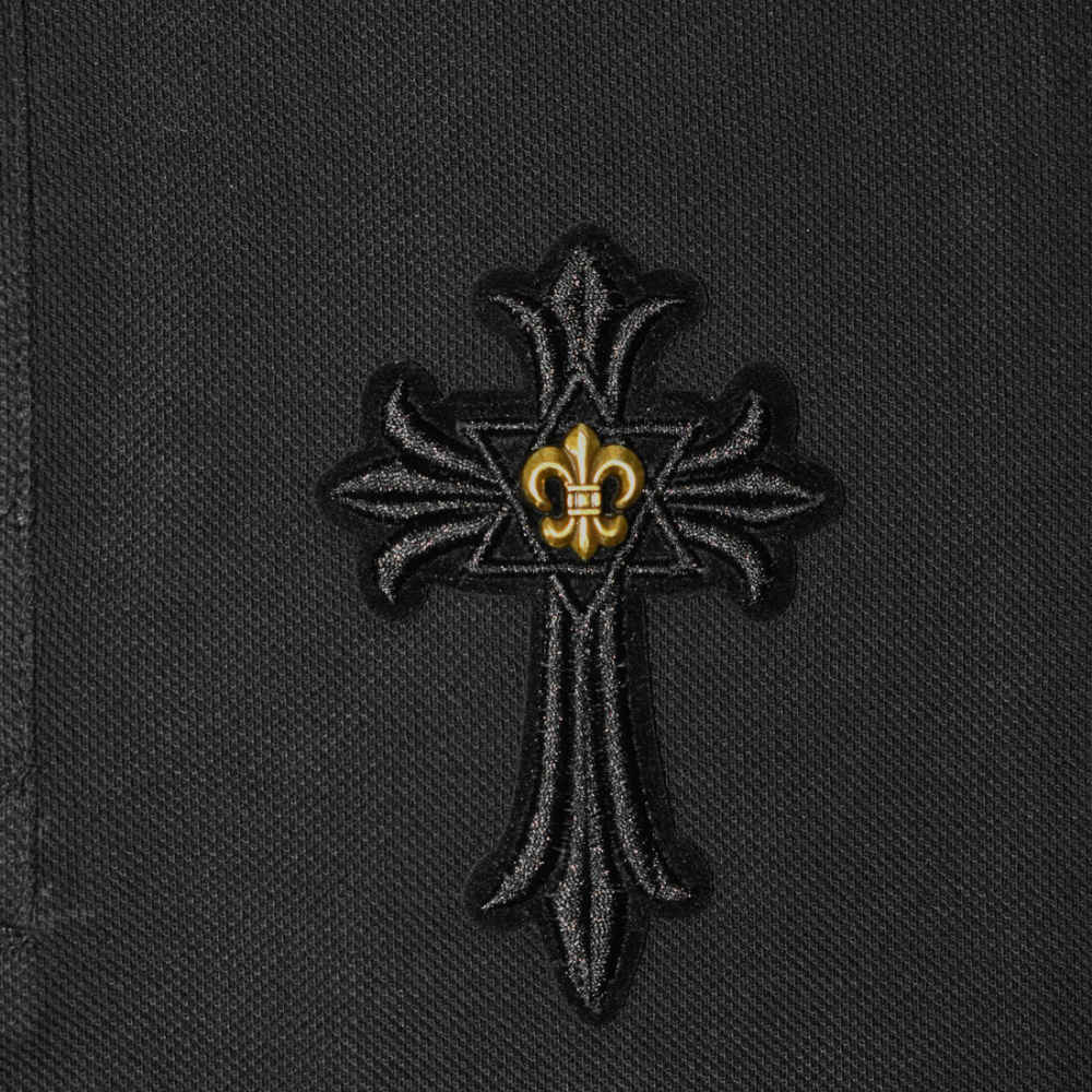 Chrome Hearts Black Embroidered Logo Premium T-shirt-3
