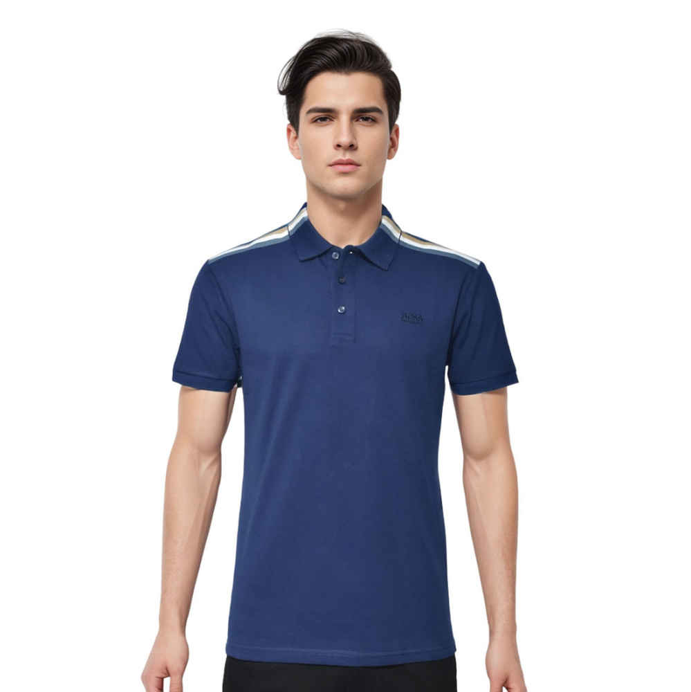 Boss Navy Blue Premium Quality T-Shirt-thumb-0