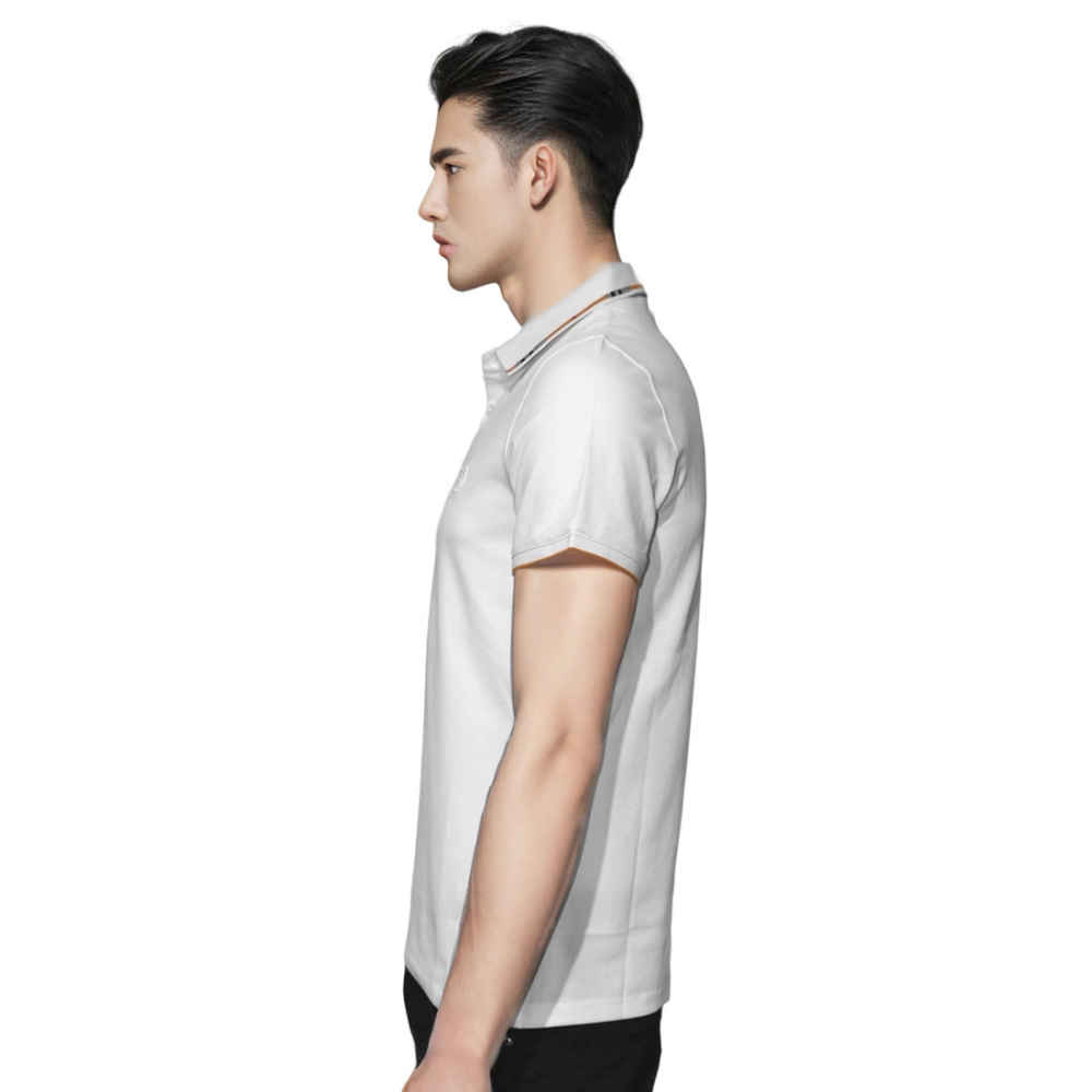 Burberry White Premium Quality Polo T-shirt-thumb-2