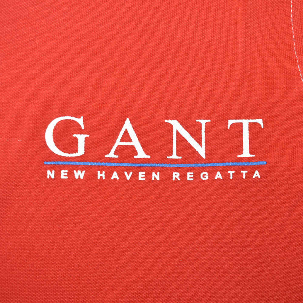 GANT White & Red Mens Sailing Pique Polo T-shirt-thumb-3