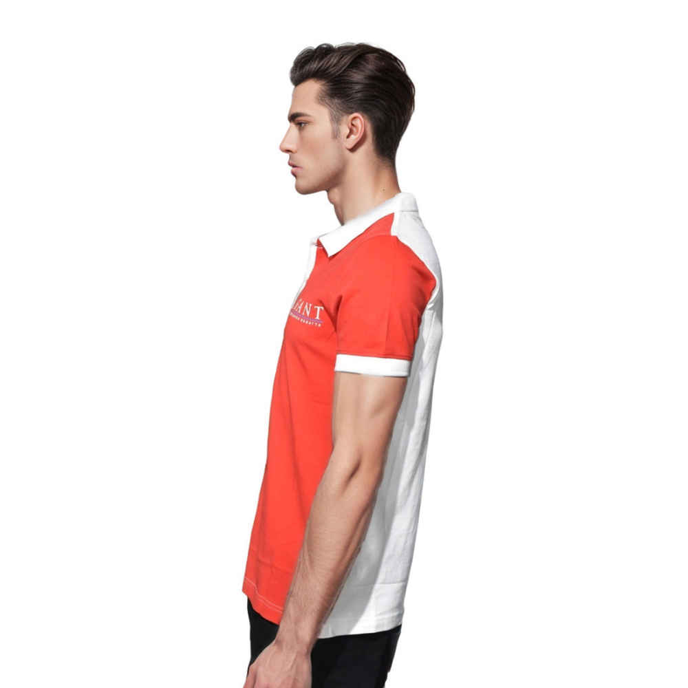 GANT White & Red Mens Sailing Pique Polo T-shirt-thumb-2
