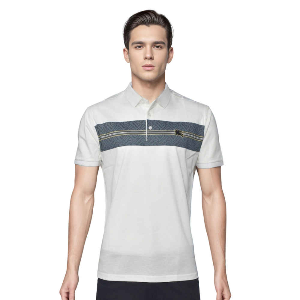 Burberry White Premium Quality Polo Tees-thumb-0