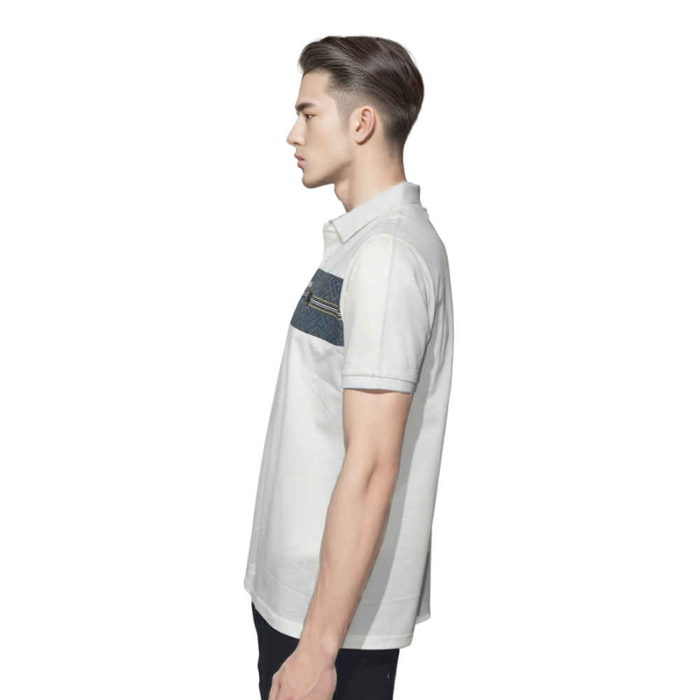 Burberry White Premium Quality Polo Tees-thumb-2