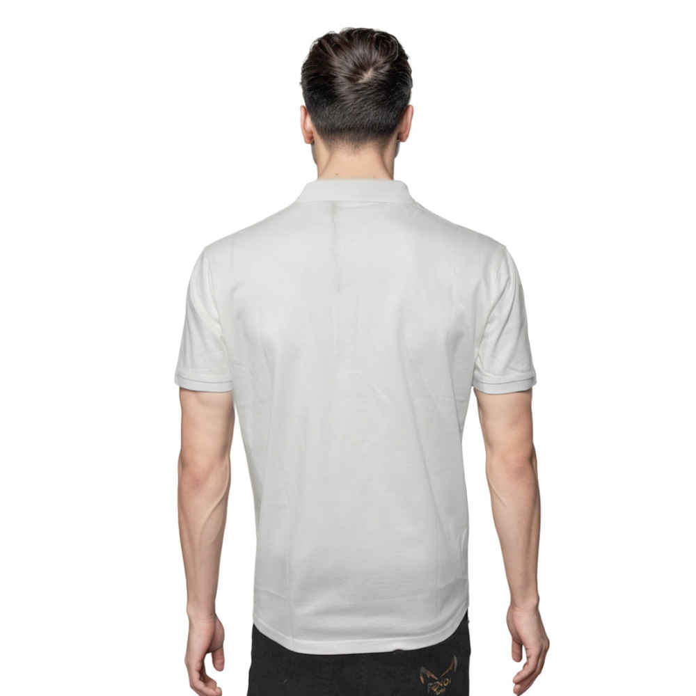 Burberry White Premium Quality Polo Tees-thumb-1