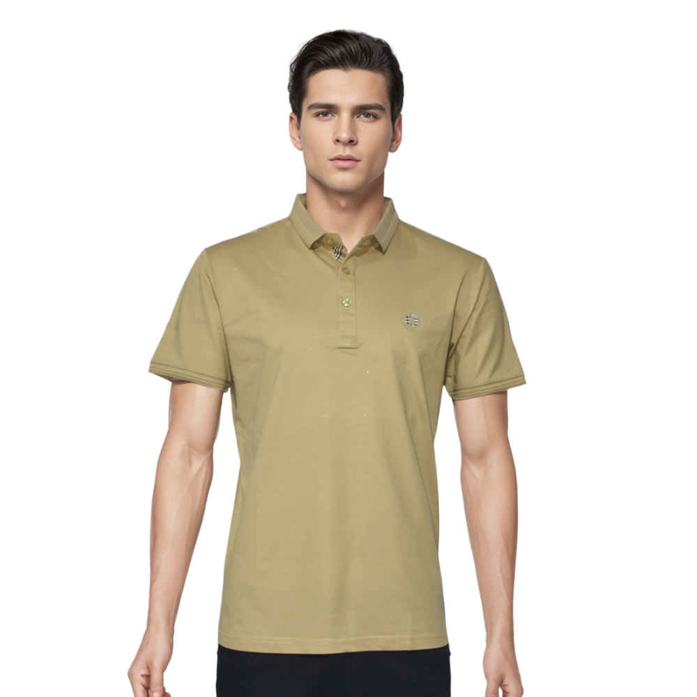 Burberry Brown Premium Quality Polo Tees-thumb-0