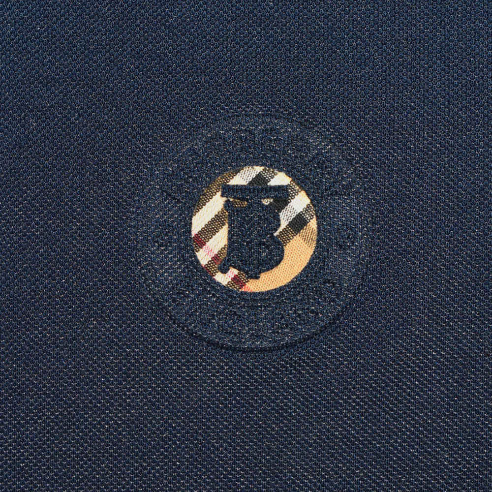 Burberry Navy Blue premium Quality Polo Tees-thumb-3