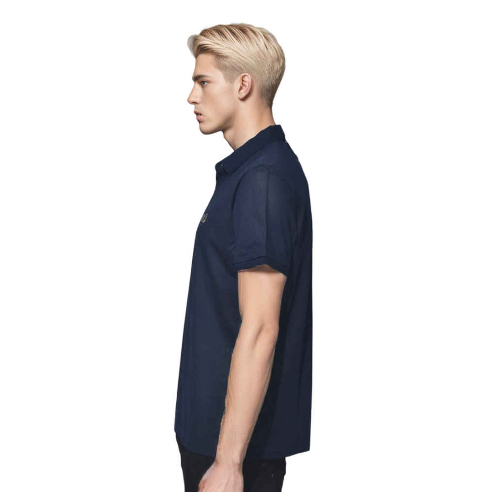 Burberry Navy Blue premium Quality Polo Tees-thumb-2