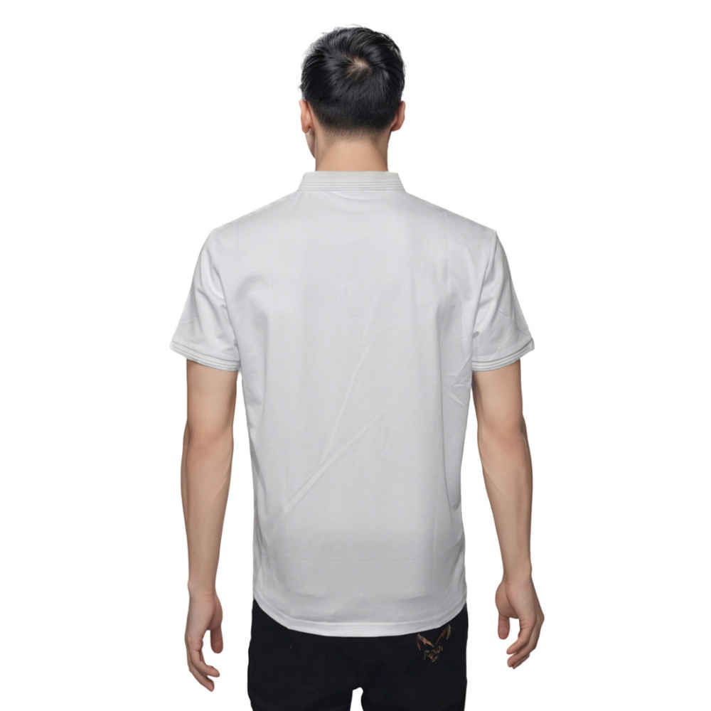 Burberry White premium Quality Polo Tees-thumb-1