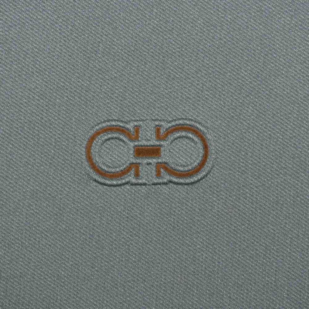 Salvatore Ferragamo Green Embossed Logo Premium T-shirt-thumb-3