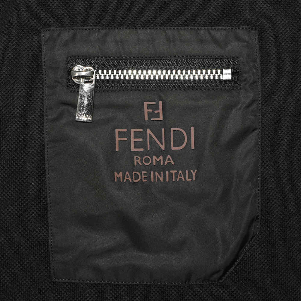 Fendi Black Premium Zip Pocket T-shirt-3