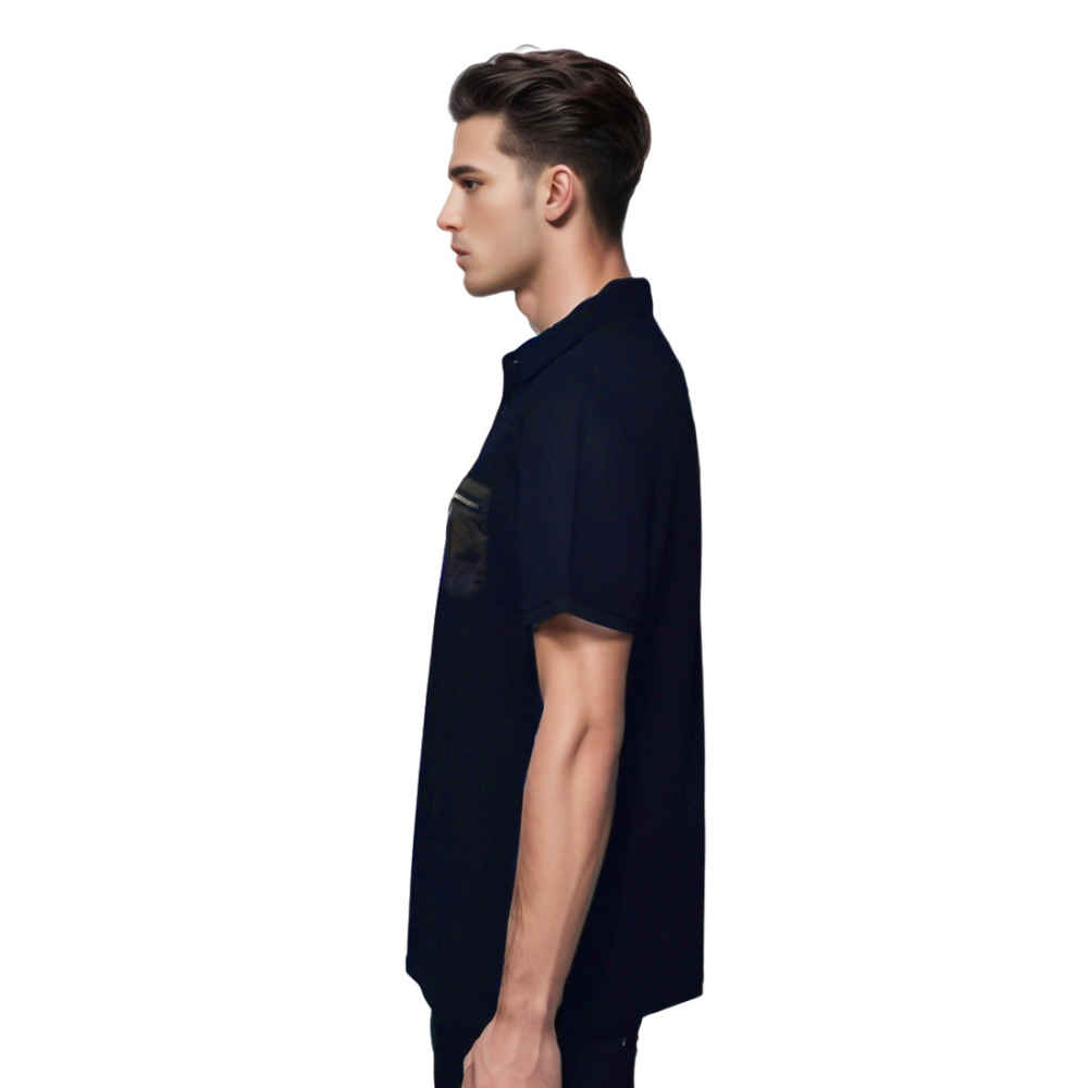 Fendi Blue Premium Zip Pocket T-shirt-thumb-2