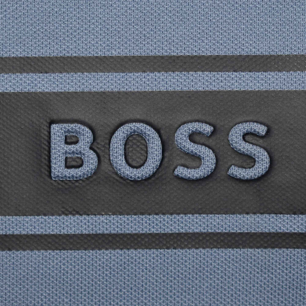 Boss Embossed Logo Blue Premium Quality T-shirt-thumb-3