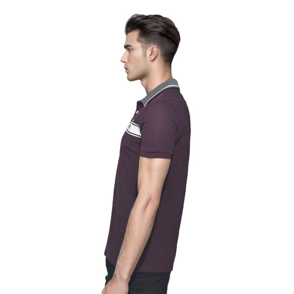 Boss Embossed Logo Dark Purple Premium T-shirt-thumb-2