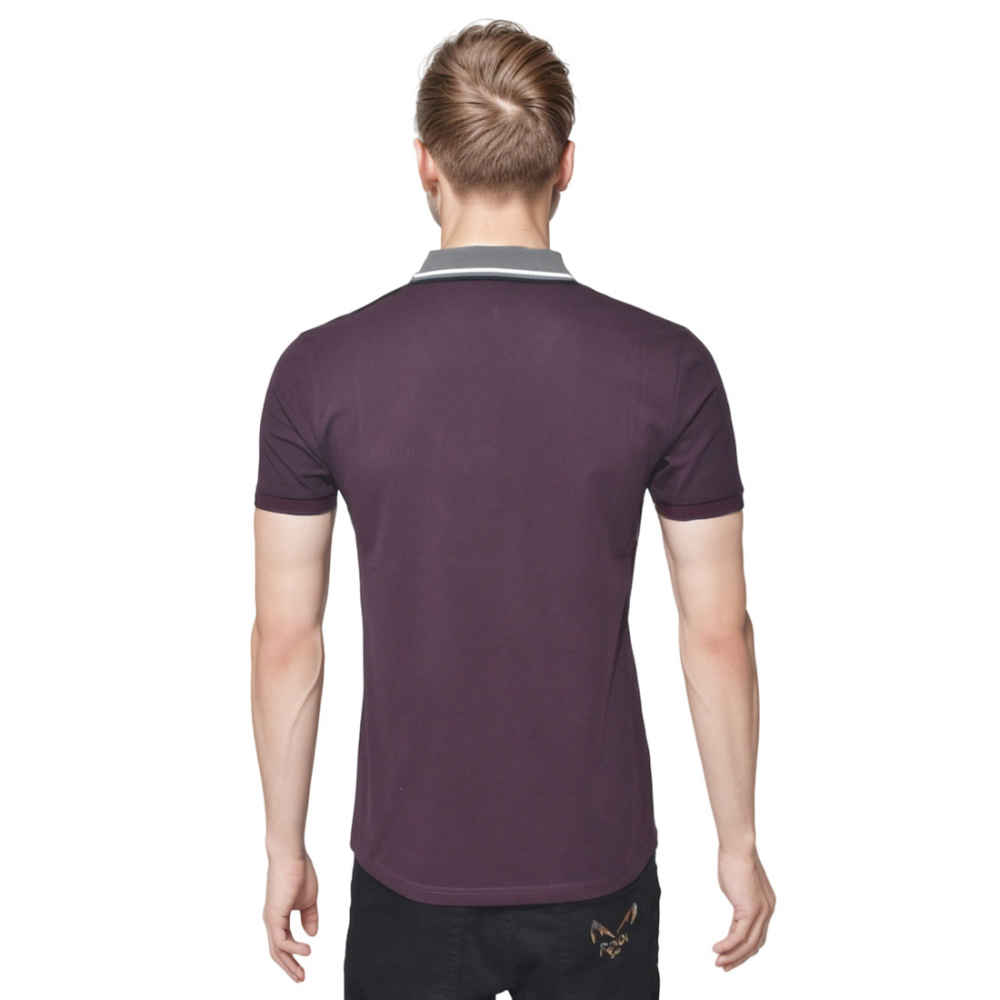 Boss Embossed Logo Dark Purple Premium T-shirt-thumb-1