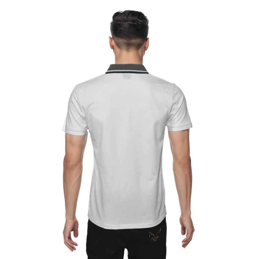 Boss Embossed Logo White Premium Quality T-shirt-thumb-1