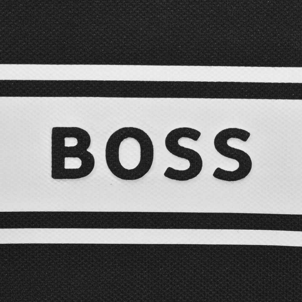 Boss Embossed Logo Black Premium Quality T-shirt-3