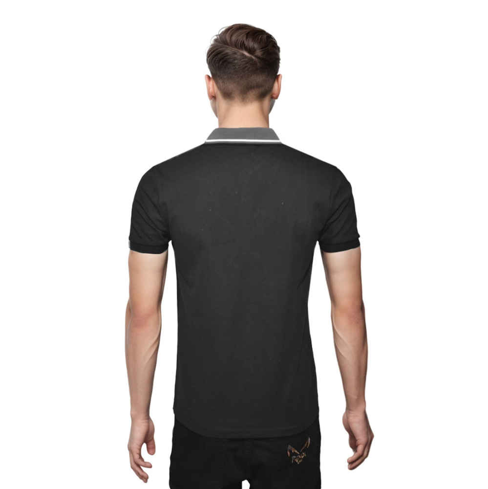 Boss Embossed Logo Black Premium Quality T-shirt-1