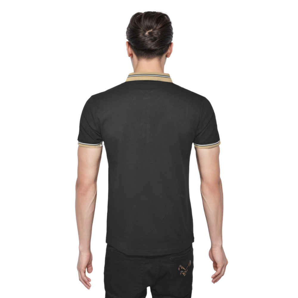 Burberry Embroidered logo Black Premium Quality T-shirt-1
