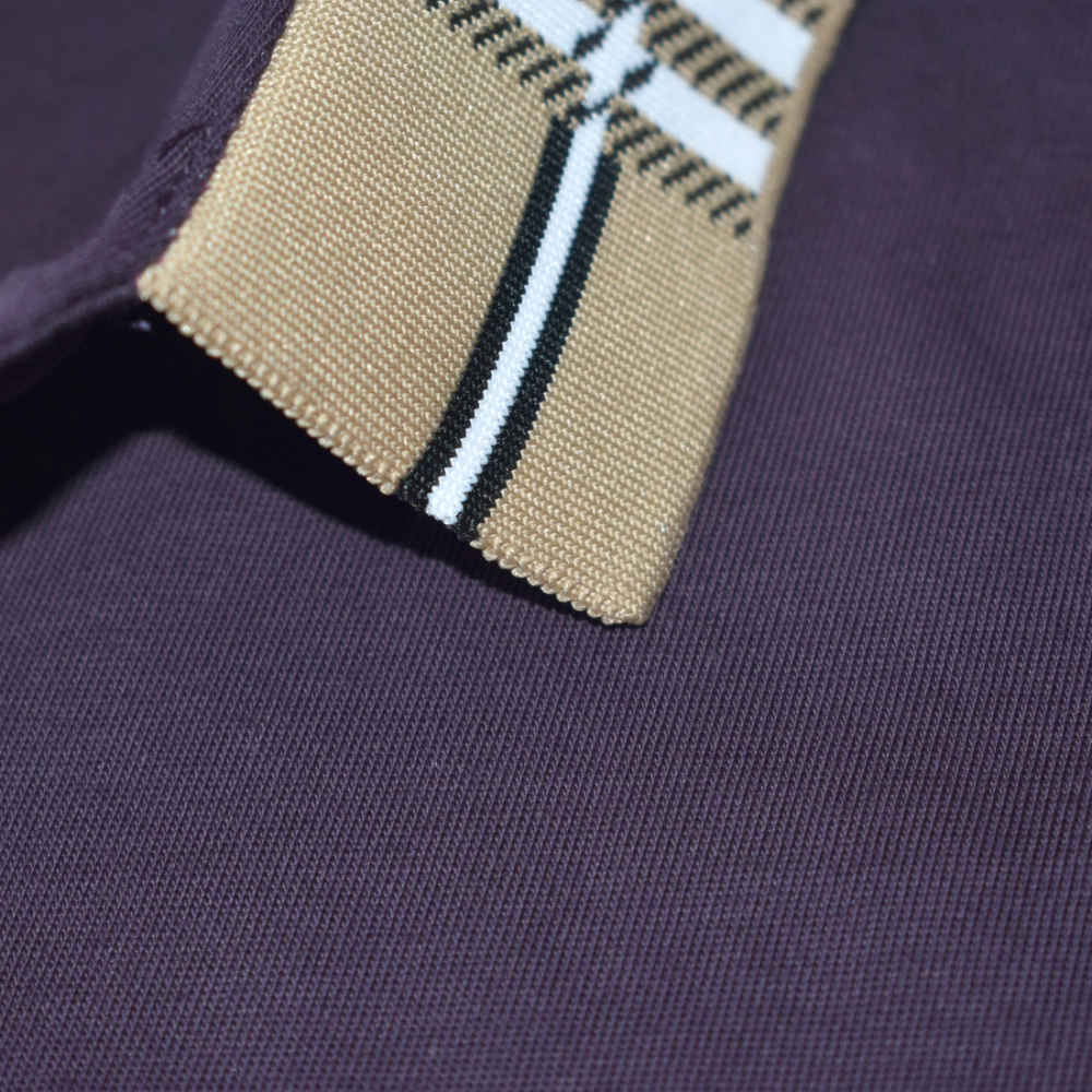Burberry Embroidered logo Dark Purple Premium T-shirt-thumb-4