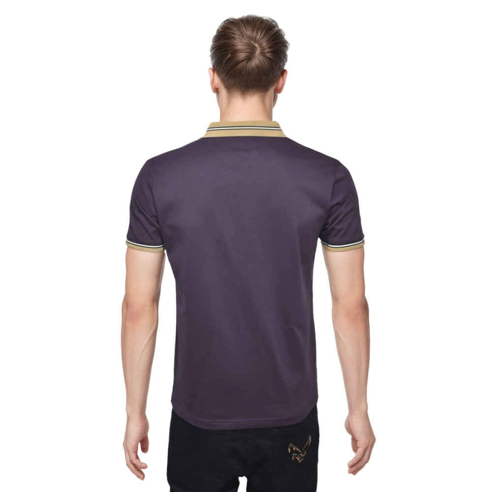Burberry Embroidered logo Dark Purple Premium T-shirt-thumb-1