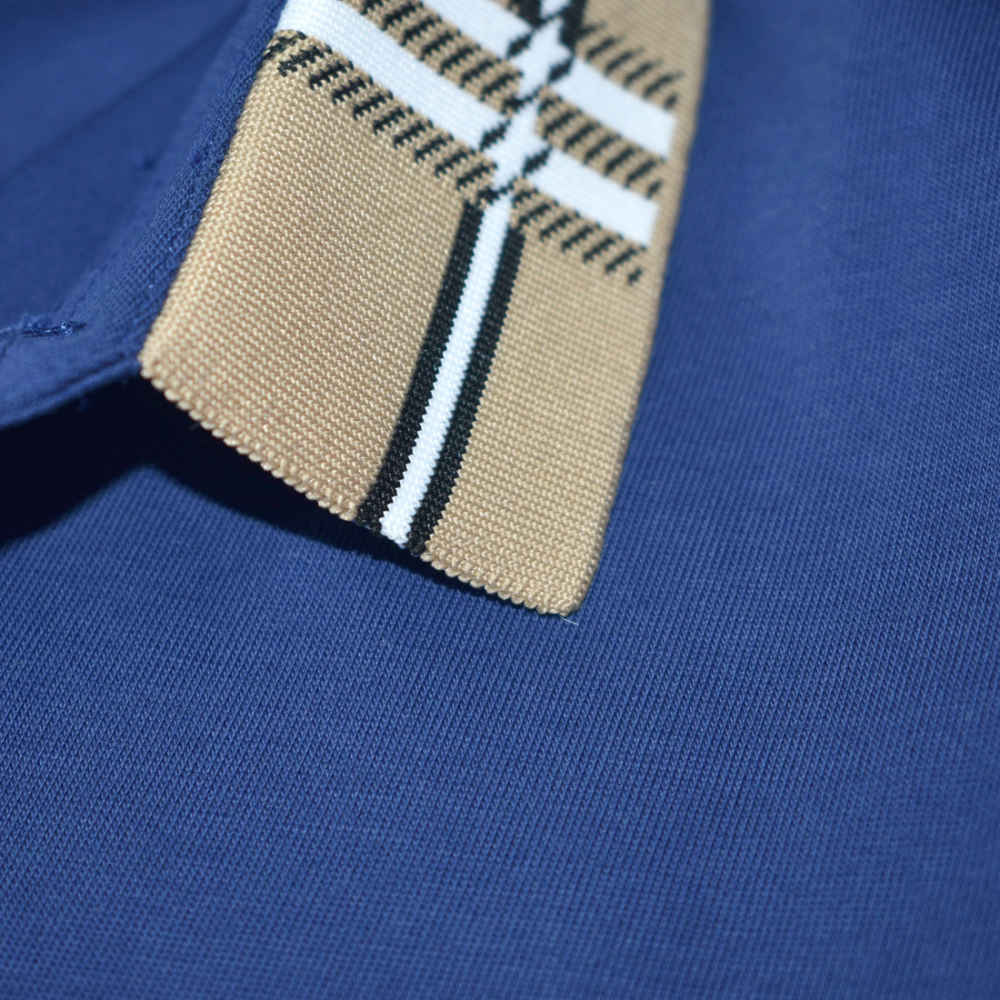Burberry Embroidered logo Navy Blue Premium T-shirt-4