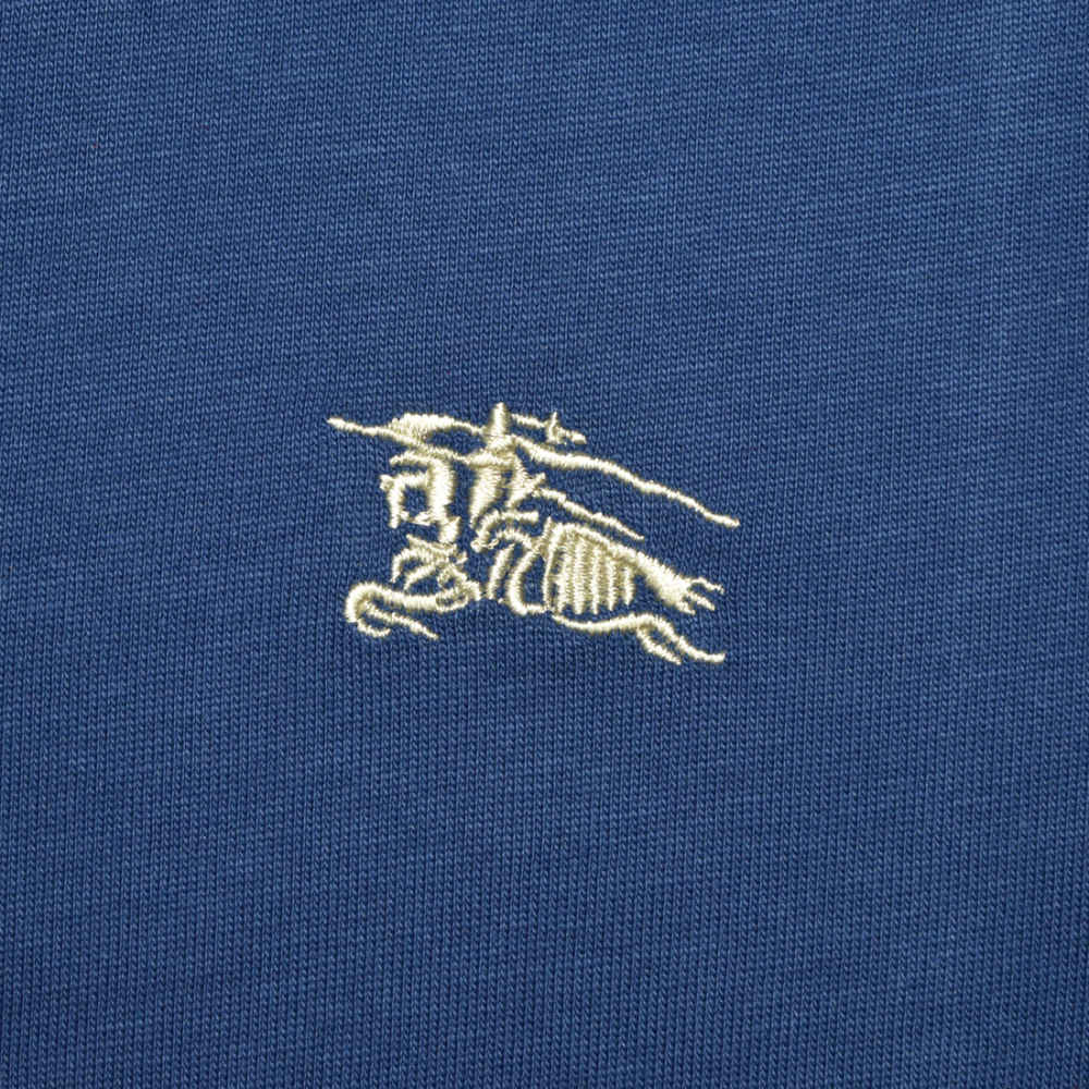 Burberry Embroidered logo Navy Blue Premium T-shirt-3
