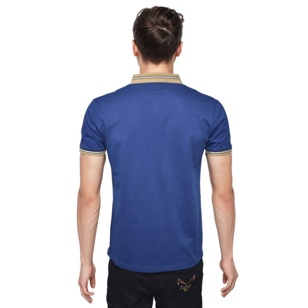 Burberry Embroidered logo Navy Blue Premium T-shirt-1