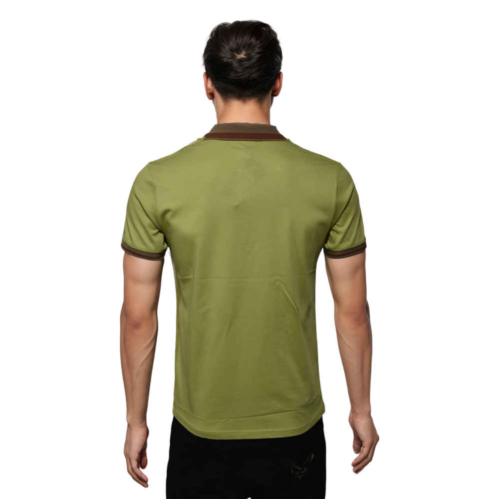 Versace Embossed logo Green Premium Polo T-shirt-thumb-1
