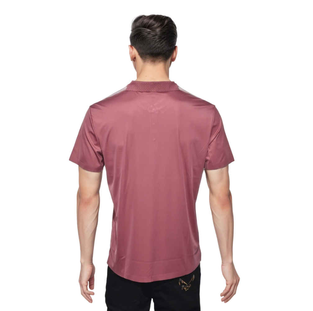 Ferragamo Pink Embossed Logo Premium Polo T-shirt-1