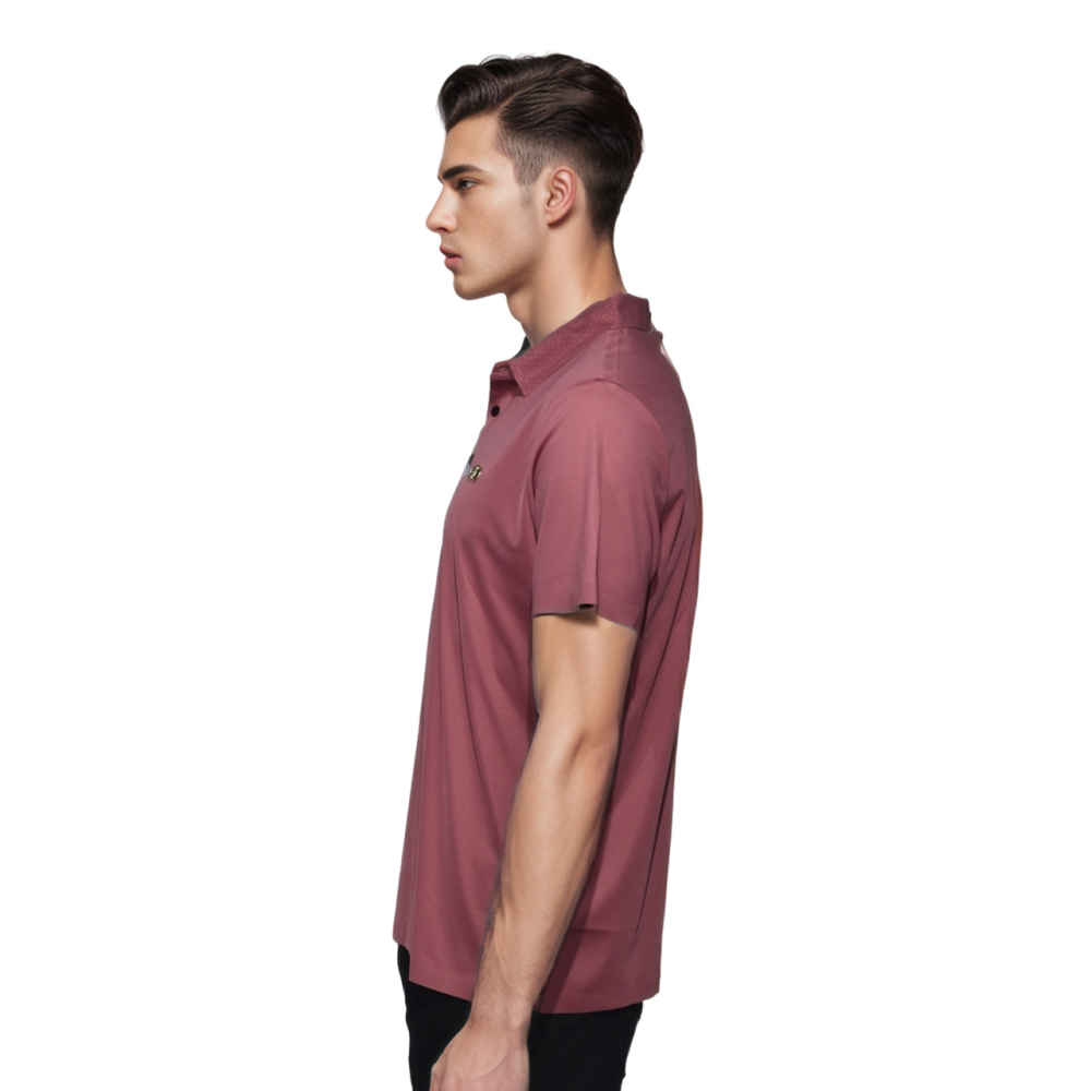 Ferragamo Pink Embossed Logo Premium Polo T-shirt-2