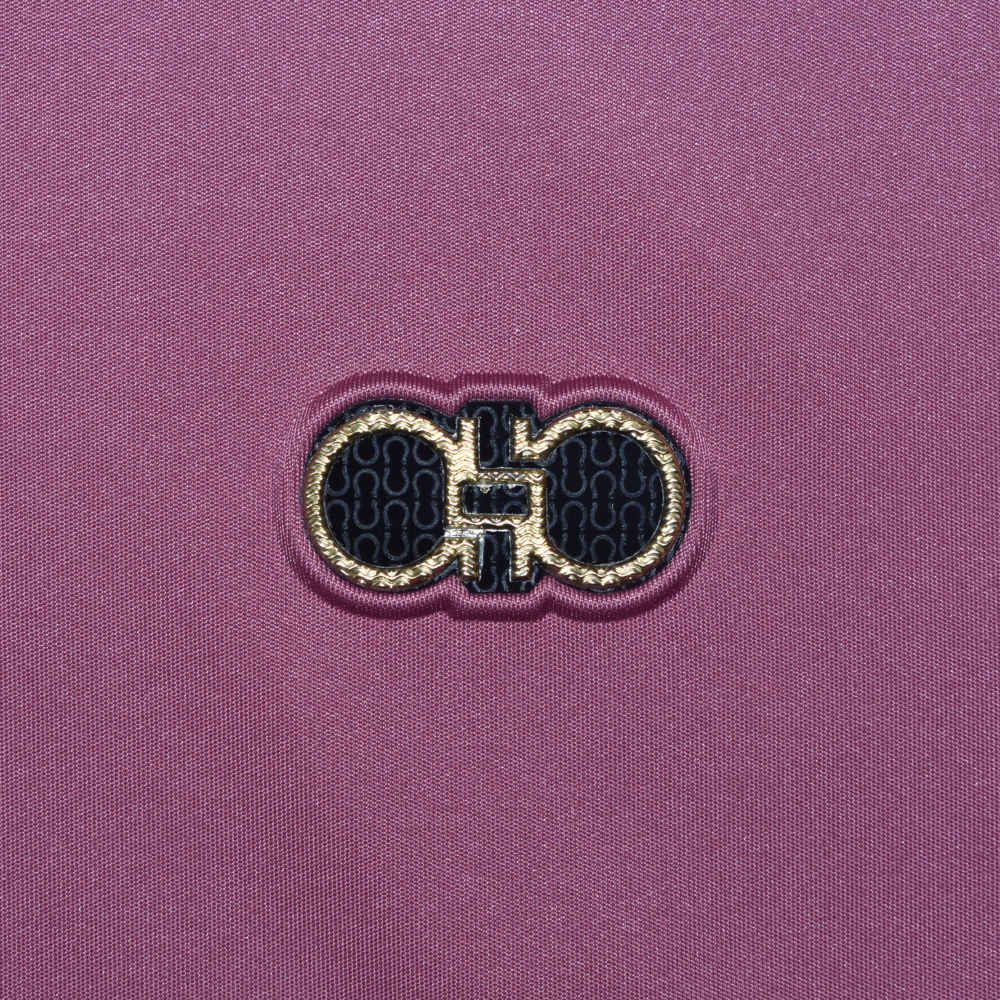 Ferragamo Pink Embossed Logo Premium Polo T-shirt-3