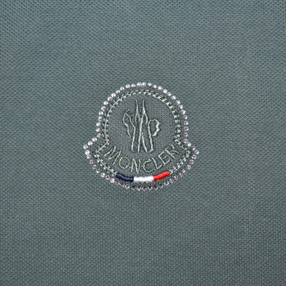 Moncler Embroidered logo Teal Green Premium T-shirt-3