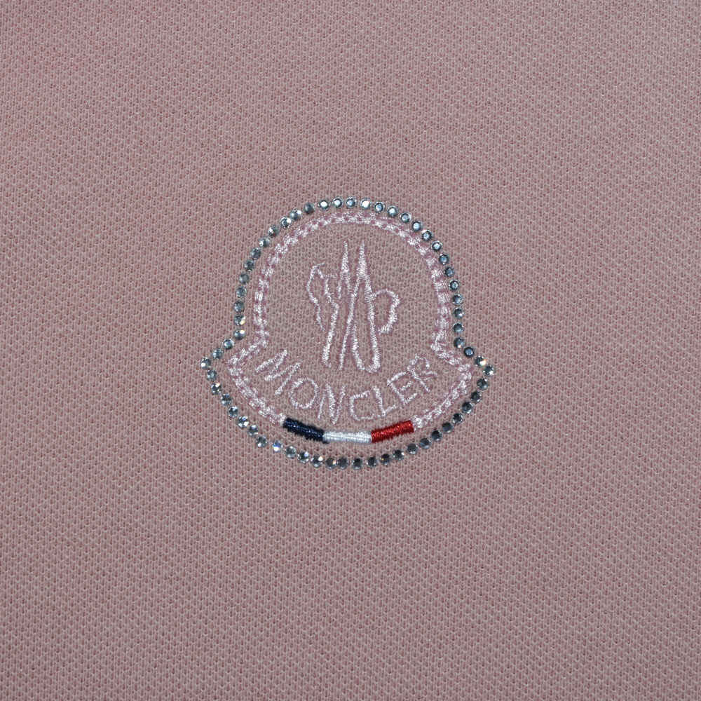 Moncler Embroidered logo Pink Premium T-shirt-3