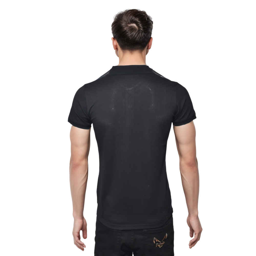 Fendi Embroidered logo Black Premium Quality T-shirt-1