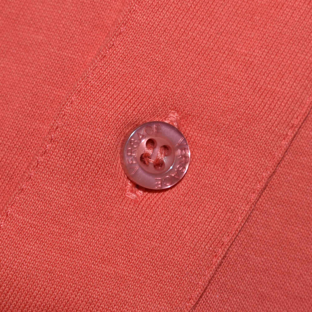 Versace Embossed logo Red Premium Polo T-shirt-thumb-5